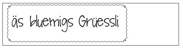 Blüemli mit Grussbotschaft (250g) - äs bluemigs Grüessli